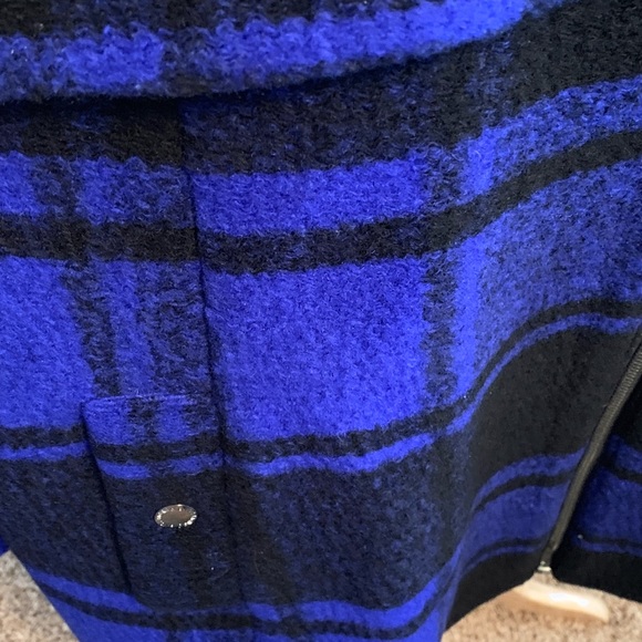 Pendleton women’s wool coat blue black plaid 3x - Picture 3 of 16